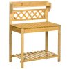 Planting table 80x40x84 cm gardening table pine wood work table