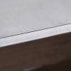 Plant planting table in gray color, metal worktop and 2 shelves