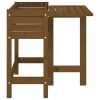 Plant planting table in gray color, metal worktop and 2 shelves