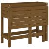 Plant planting table in gray color, metal worktop and 2 shelves
