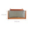 Plant planting table in gray color, metal worktop and 2 shelves