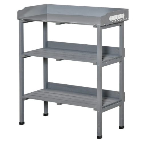 Planting table 80x40x84 cm gardening table pine wood work table