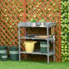 Planting table 80x40x84 cm gardening table pine wood work table