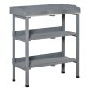 Planting table 80x40x84 cm gardening table pine wood work table