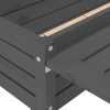 Plant planting table in gray color, metal worktop and 2 shelves