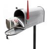 American-style letterbox with silver letter newspaper holder stand galvanized steel letterbox