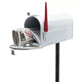   Amerikai stílusú postaláda fehér levél újság tartó állvánnyal horganyzott acél levélszekrény