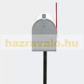 Amerikai stílusú postaláda fehér színben levél újság tartó állvánnyal