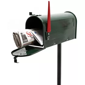   Amerikai stílusú postaláda zöld levél újság tartó állvánnyal horganyzott acél levélszekrény