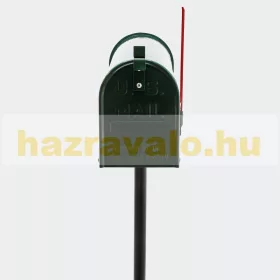 Amerikai stílusú postaláda zöld színben levél újság tartó állvánnyal