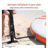 Felfújható úszódokk hálós középrésszel 305 cm csúszásmentes lebegő vízi platform létrával