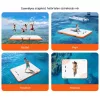 Felfújható úszódokk 304x243 cm prémium lebegő vízi platform medencéhez és strandoláshoz