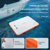 Felfújható úszódokk 304x243 cm prémium lebegő vízi platform medencéhez és strandoláshoz