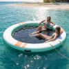 Felfújható úszódokk napellenzővel 244 cm árnyékolós vízi platform létrával