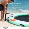 Felfújható úszódokk napellenzővel 244 cm árnyékolós vízi platform létrával