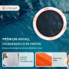 Felfújható úszódokk platform 304 cm hálós középrésszel prémium lebegő vízi sziget létrával ø2,4 m-es trambulinhálóval
