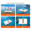 Felfújható úszódokk 243x152 cm kompakt lebegő vízi platform medencéhez és strandoláshoz