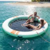 Felfújható úszódokk napellenzővel 305 cm kör alakú lebegő vízi platform