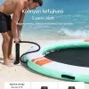 Felfújható úszódokk napellenzővel 305 cm kör alakú lebegő vízi platform