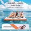 Felfújható úszódokk 182x152 cm kompakt lebegő vízi platform medencéhez és strandoláshoz