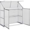 Garden greenhouse 129.5x58x140.5 cm polycarbonate greenhouse with aluminum frame