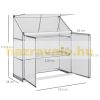 Garden greenhouse 129.5x58x140.5 cm polycarbonate greenhouse with aluminum frame