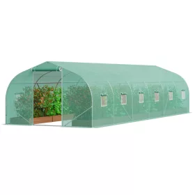   Alagút fóliasátor 900x300x200 cm zöld fólia üvegház UV- és vízálló melegház