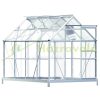 Greenhouse aluminum frame polycarbonate greenhouse 250x185x195 cm 7.6 m³ with galvanized steel base