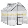 Greenhouse aluminum frame polycarbonate greenhouse 250x185x195 cm 7.6 m³