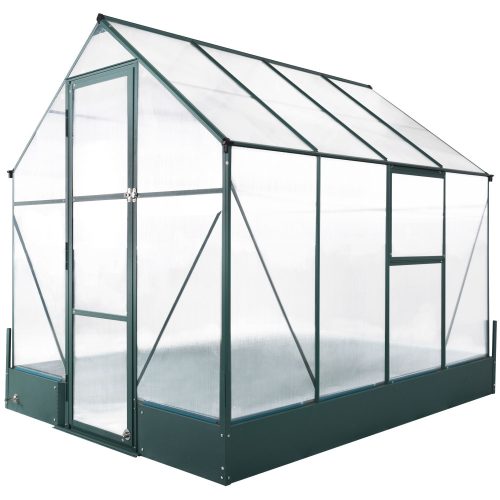 Garden greenhouse 250x190x219 cm with polycarbonate sheet greenhouse with aluminum frame