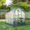 Garden greenhouse 250x190x219 cm with polycarbonate sheet greenhouse with aluminum frame