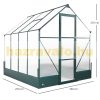 Garden greenhouse 250x190x219 cm with polycarbonate sheet greenhouse with aluminum frame