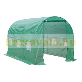 Üvegház fóliasátor 350x200x200 cm zöld