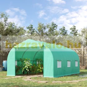 Üvegház fóliasátor 450x300x200 cm fóliasátor növénytermesztéshez