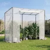 Fóliasátor 195x77x146/168 cm üvegház 2 ablakkal és PE fóliával