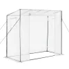 Fóliasátor 195x77x146/168 cm üvegház 2 ablakkal és PE fóliával
