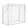 Fóliasátor 195x77x146/168 cm üvegház 2 ablakkal és PE fóliával