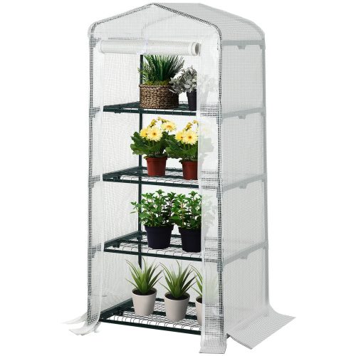 Mini greenhouse for growing and rearing plants - hobby foil tent greenhouse 70x50x160 cm PE foil