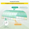 Íves tetős üvegház 6,1x 3x2,1 m zöld fóliasátor horganyzott acélvázzal és 12 ablakkal 