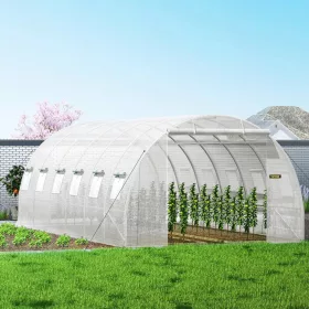   Üvegház 6,1x3x2,1 m fóliasátor horganyzott acélvázzal és 140 g/m² PE fóliával