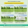 Üvegház 6,1x3x2,1 m fóliasátor horganyzott acélvázzal és 140 g/m² PE fóliával