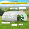 Üvegház 6,1x3x2,1 m fóliasátor horganyzott acélvázzal és 140 g/m² PE fóliával