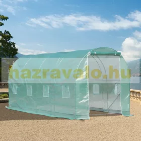   Fóliasátor növénytermesztéshez és neveléshez 8 ablakos üvegház melegház 500x200x210cm