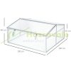 Mini greenhouse polycarbonate greenhouse 100x100x48 cm aluminum frame plant house for growing fruits, vegetables and plants 