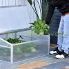 Mini greenhouse polycarbonate greenhouse 100x100x48 cm aluminum frame plant house for growing fruits, vegetables and plants 