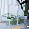 Mini greenhouse polycarbonate greenhouse 100x100x48 cm aluminum frame plant house for growing fruits, vegetables and plants 