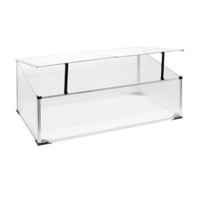   Mini üvegház polikarbonát melegház 100x60x40 cm alumínium vázas növényház gyümölcs, zöldség és növény termesztéséhez 