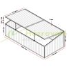 Mini greenhouse polycarbonate greenhouse 100x60x40 cm aluminum frame plant house for growing fruits, vegetables and plants 