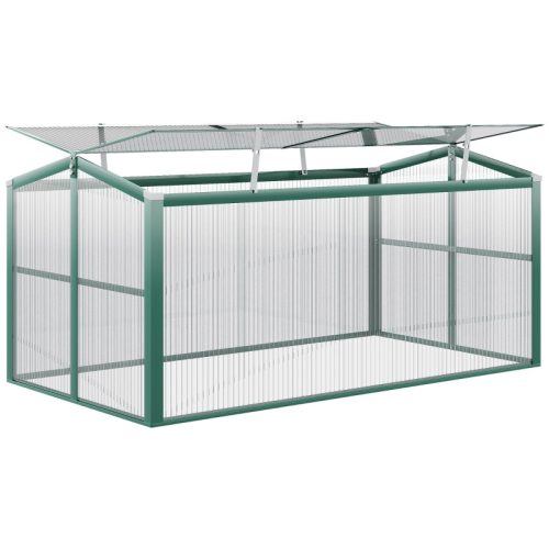 Mini greenhouse polycarbonate greenhouse 130x70x61 cm plant house for growing fruit, vegetables and plants 