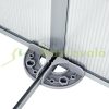 Mini greenhouse polycarbonate greenhouse 180x51x51 cm aluminum frame plant house for growing fruits, vegetables and plants 